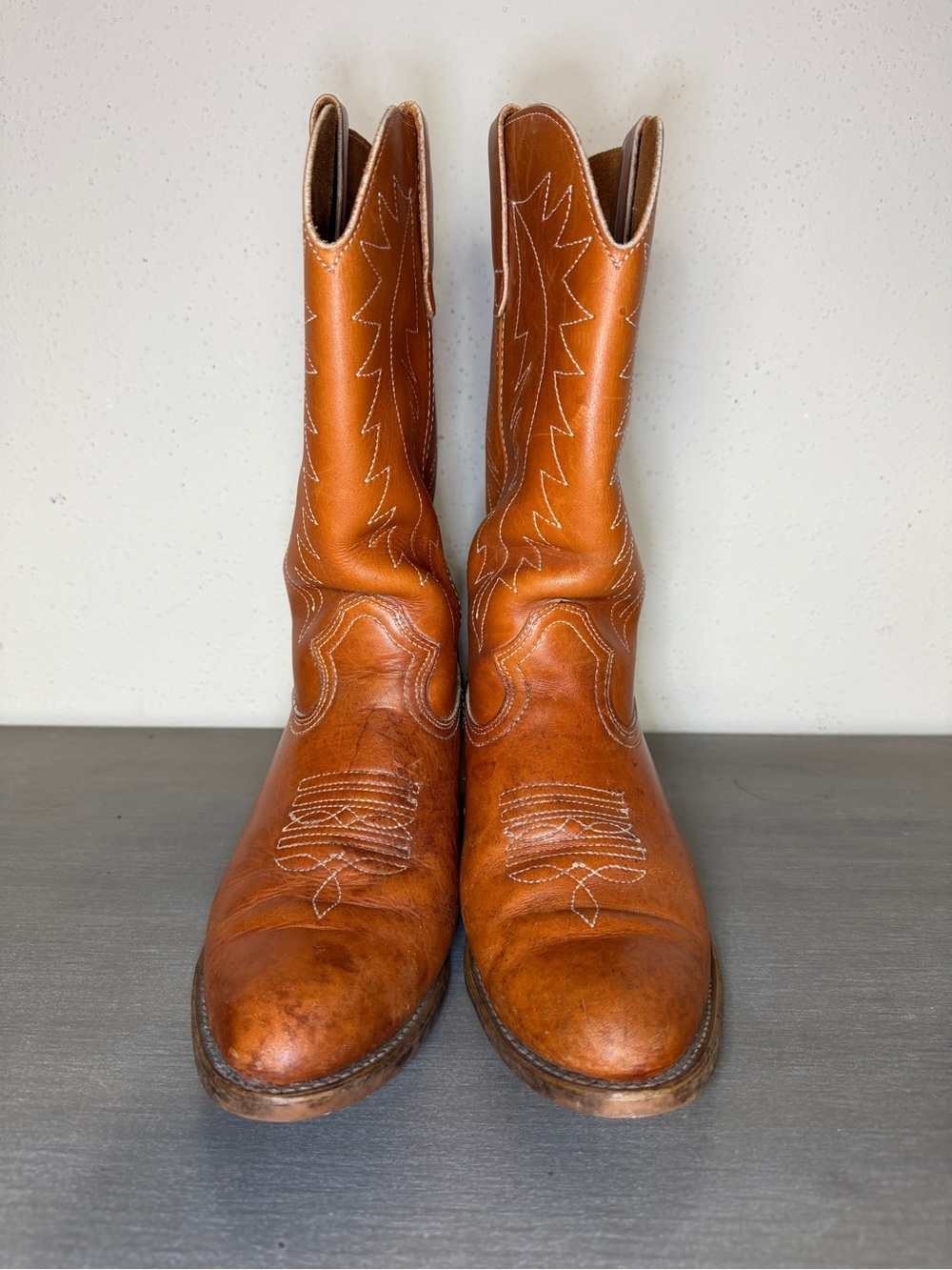 Vintage Landis Western Campus Work Boots Men’s 10.5 D Tan Leather Boots USA - Picture 4 of 12